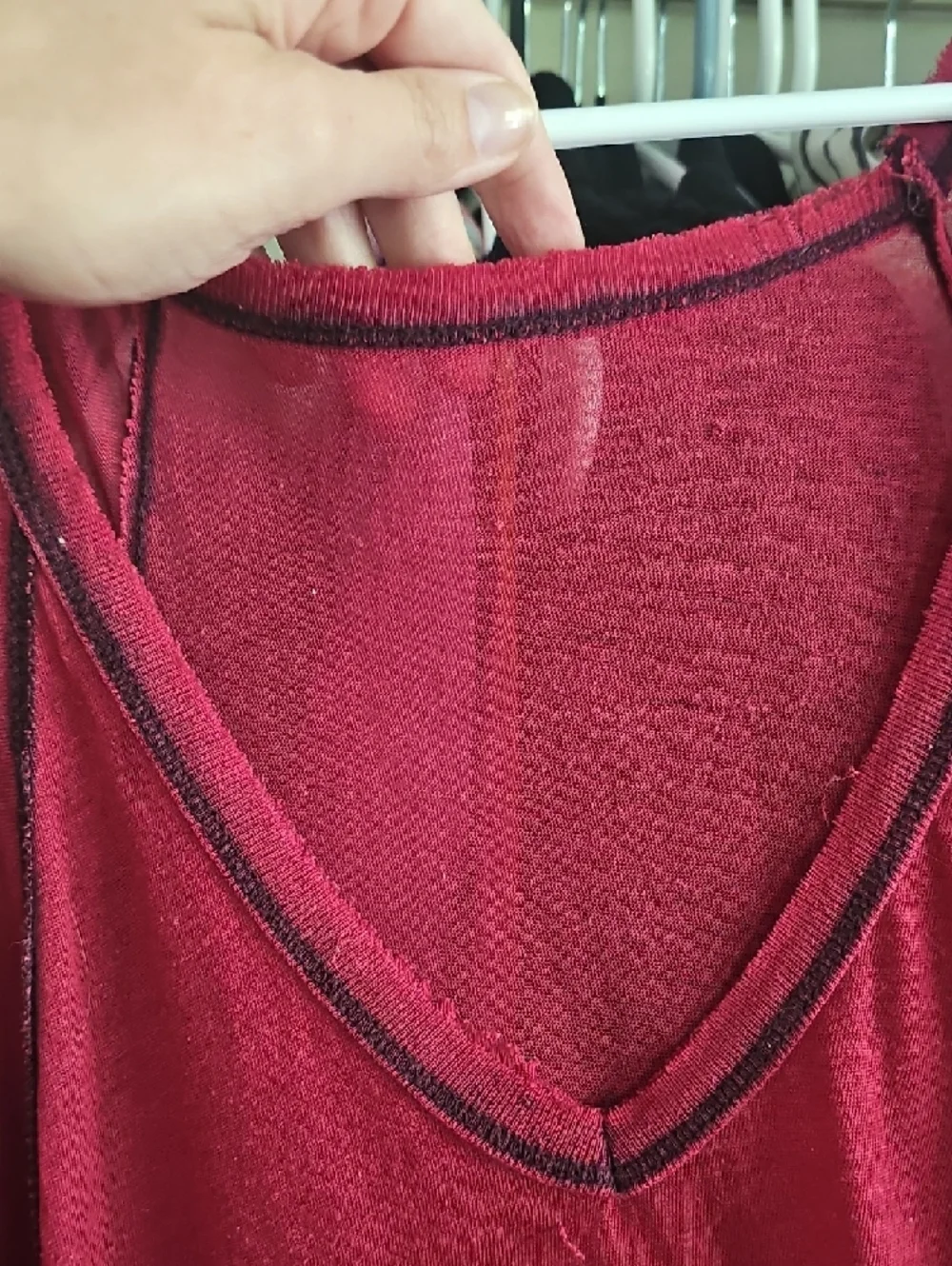 Free People V-Neck Short Sleeve Tunic - Raspberry - Picture 2 of 8